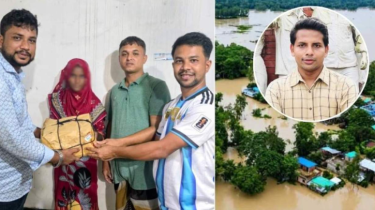 বন্যায় বই হারানো সেই সানজিদার পাশে চবি ছাত্রদল নেতা জালাল সিদ্দিকী