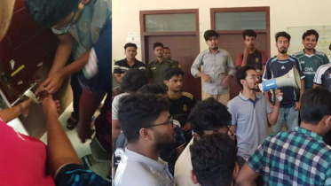নতুন উপাচার্যকে ভেতরে রেখেই ভবনে তালা ঝুলিয়ে দিলেন চুয়েট শিক্ষার্থীরা
