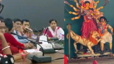 রংপুরে জমি নিয়ে বিরোধে আটকে আছে প্রতিমা বিসর্জন, বৈঠকেও মেলেনি সমাধান
